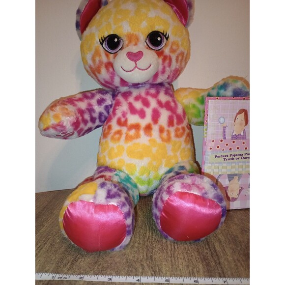 BuildaBear Y2K Sleepover Gift Set w/ Vintage Card Game, Lisa Frank Rainbow STYLE - Picture 8 of 11